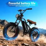 kulifoo Electric Bike for Adults 48V/20AH Battery 1500W Peak Motor, 20" Fat Tire Ebike for Mountains, Snow, Sand, Road with Hydraulic Suspension.All Terrain Electric Dirt Bike