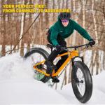 BALINGE E Bike 20x4.0 Fat tire 20 x 4 Fat tire 20x4 Bike tire 1 Pack Heavy Duty High-Performance Wear-Resistant E-Bike Mountain Snow Bike Tire ，Brown Wall