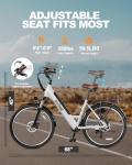 ACTBEST Electric Bike for Adults, Cores 26" Electric Commuter Bike Up to 28MPH 70 Miles, with Peak 1200W Motor, 48V 576Wh Removable Battery, 7-Speed City Cruiser Mountain E Bike for Commuting,W