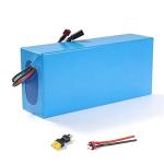 Veleylr 48V 10Ah Ebike Battery Scooter Lithium Battery with 20A BMS & Waterproof PVC Case, T-Plug/Support for 250-1000W DIY Projects