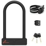 Sportneer Bike Lock - 16mm Shackle Heavy Duty Anti Theft Bike U Lock with 3 Keys - Bicycle U-Locks with Sturdy Mounting Bracket for Bike Scooter Gate, Size 8.7''x5.9'', Weight 2.45lbs