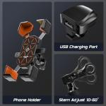 PUJH 2000W Electric Bike for Men Women 48V 17.5Ah Battery, 29'' Fast Ebike,Max 34 mph, up to 80 Miles, Front Suspension Class 3, Snow Off Road Commuter Mountain E-Bike for Adults (Purple 29)