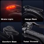 PUJH 2000W Electric Bike for Men Women 48V 17.5Ah Battery, 29'' Fast Ebike,Max 34 mph, up to 80 Miles, Front Suspension Class 3, Snow Off Road Commuter Mountain E-Bike for Adults (Purple 29)