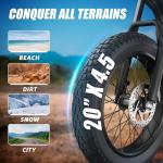 BIGNIU Electric Bike for Adults – 20" Fat Tire, Peak 1200W Motor, 48V 15A Battery, 7-Speed, Dual Disc Brakes for Off-Road and City Riding Electric Dirt Bike Ebike BG-S UL&GCC Certification