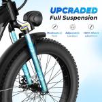 LEONX M2 Pro Electric Bike for Adults,1800W Motor Peak Electric Bike, 26'' x 4.0'' Fat Tire Ebike with 48V 17.5AH Battery, 36MPH 85Miles Long Range Electric Mountain Bike, Up to 110 Nm 7 Speed