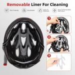 AUMENTAR Adult Bike Helmet, Bicycle Helmet with Rear LED Light & Detachable Magnetic Goggles,Cycling Helmet Adjustable for Men Women E Bike Electric Scooter Mountain & Road (Gradient White)