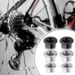 12 Pcs Bike Axle Nut and Safety Washer Kit - 3 Sizes Bicycle Hub Flanged Hardware Nuts Steel Flange Nuts Retaining Bicycle Hub Parts for Front and Rear Wheels
