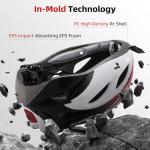 AUMENTAR Adult Bike Helmet, Bicycle Helmet with Rear LED Light & Detachable Magnetic Goggles,Cycling Helmet Adjustable for Men Women E Bike Electric Scooter Mountain & Road (Gradient White)