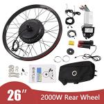 CUBELLIN Electric Bicycle Conversion Kit 26" Rear Hub Motor Kit 72V 2000W E-Bike Conversion Kit with LCD Display & CCS 9 Speeds Adjustable Rear Wheel Motor Kit