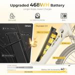 Heybike Cityscape 2.0 Electric Commuter Bike for Adults – 1200W Peak Motor, 468Wh Removable Battery, 26" Wheels, Up to 50 Miles, 24MPH, 7-Speed, Front Suspension, UL Certified