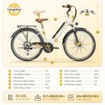 Heybike Cityscape 2.0 Electric Commuter Bike for Adults – 1200W Peak Motor, 468Wh Removable Battery, 26" Wheels, Up to 50 Miles, 24MPH, 7-Speed, Front Suspension, UL Certified