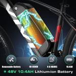 Vivi Electric Bike for Adults, 27.5" Electric Mountain Bike, Peak 1000W Ebike 22MPH Electric Bike with 48V 499.2WH Battery, Up to 50 Miles, 21 Speed Adult Electric Bicycles, SGS Certified to UL2849