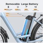 Loeook Electric Bike for Adults, Peak 1000W Ebike, 50Miles 21.7MPH UL 2849 Certified Commuter Bike, 26'' City Cruiser Bicycle with 48V Removable Battery, Rear Rack, Adjustable Stem, 7 Speed