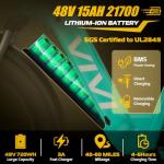 Vivi ACE07 Electric Bike for Adults, 26" x 4.0 Fat Tire Ebike, 1500W Peak Motor Electric Bike, 25MPH Ebikes for Adults with 48V 720WH Removable Battery, 7 Speed, SGS Certified to UL2849