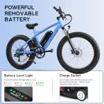FoteGlewaBi 48V Ebike Battery, 20AH Electric Bike Lithium Battery, Electric Bicycle Motor with Charger, for 200W - 1100W