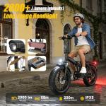 GLOBALKEEP 48V 25AH Fat Tire Electric Bike for Adults, UL2849 Certified 90% Pre-Assembled Folding E-Bike with Removable Battery & Cargo Rack