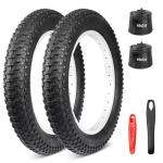2Set 16x3.0Inch E-Bike Tire (76-305) 35 P.S.I Plus 2 Pcs Inner Tube Bicycle Tires for Electric Bike/Scooter/Fat Bike