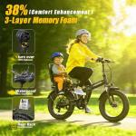 GLOBALKEEP 48V 25AH Fat Tire Electric Bike for Adults, UL2849 Certified 90% Pre-Assembled Folding E-Bike with Removable Battery & Cargo Rack