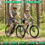 Electric Bike for Adults, 26" Commuter Ebikes with 7-Speed Gears, 25MPH Lightweight E Bike, 720W Peak Motor, 375Wh Removable Battery, 50 Miles Range, Electric Mountain Bicycle for All Terrain (Gray)