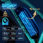 RegalRider Electric Mountain Bike for Adults, 1500W Peak 72Miles + 28 MPH, 26"x4" All-Terrain Fat Tire E Bike with Removable Battery, 7 Speed Front Suspension, Dual Brake, LCD & Horn(TUV & UL2849)