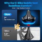 RegalRider Electric Mountain Bike for Adults, 1500W Peak 72Miles + 28 MPH, 26"x4" All-Terrain Fat Tire E Bike with Removable Battery, 7 Speed Front Suspension, Dual Brake, LCD & Horn(TUV & UL2849)