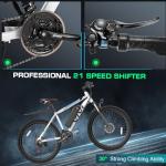 Vivi Electric Bike for Adults, Peak 1000W Ebike 26" Electric Mountain Bike, 22MPH Adult Electric Bicycles Commuter Ebike with 48V Battery, Up to 50 Miles, 21 Speed, SGS Certified to UL2849