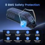 UUGPOWER Replacement Battery for Ebike 48V, 10.4Ah/ 15.6Ah/ 20Ah Lithium Pack with BMS for 0-1800W Motor, Indicator Light, Safe Lock, USB Port, XT60 Plug (48V10.4AH-5PIN)