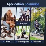 UUGPOWER Replacement Battery for Ebike 48V, 10.4Ah/ 15.6Ah/ 20Ah Lithium Pack with BMS for 0-1800W Motor, Indicator Light, Safe Lock, USB Port, XT60 Plug (48V10.4AH-5PIN)