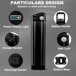 Lemennoy 48V 10Ah Silverfish E Bike Batteries with Safe Lock, 30A BMS, 48V Bicycle Battery for 250W - 1500W Bafang General Motor Electric Folding Bike Battery