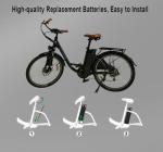 Lemennoy 48V 10Ah Silverfish E Bike Batteries with Safe Lock, 30A BMS, 48V Bicycle Battery for 250W - 1500W Bafang General Motor Electric Folding Bike Battery