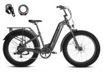 VELOWAVE Electric Bike 26" Fat Tire Ebike Electric Bike for Adults with Peak 1200W Brushless Motor 47.79V 14.4AH Removable LG Cell Battery Step-Thru E Bike Shimano 7-Speed with Lock& Bell