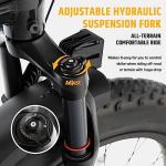 VELOWAVE Electric Bike 26" Fat Tire Ebike Electric Bike for Adults with Peak 1200W Brushless Motor 47.79V 14.4AH Removable LG Cell Battery Step-Thru E Bike Shimano 7-Speed with Lock& Bell