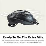 Schwinn Intercept Helmet for Adults, Black, Size 58 - 62 cm for Riders Ages 14+, Lightweight Microshell, Adjustable Dial and Straps, Interior Padding, 10 Air Vents, Removable Visor, Adult Bike Helmet