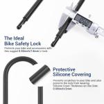 Sportneer Bike Lock: 14mm Keyless Combination U Lock with 5ft Security Steel Cable - Heavy Duty Anti Theft Shackle Bicycle U-Locks with Mounting Bracket for Bike Scooter Door, Size 9.05''x4.9''