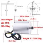 48V Motor Kit 1000W Electric Brushless DC Motor Kit 3500RPM Go Kart Electric Motor 5.1N.M Electric Dirt Bike Motor No Bracket BLDC Motor for Electric Scooter Ebike Controller Ebike Throttle with Key