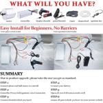 48V Motor Kit 1000W Electric Brushless DC Motor Kit 3500RPM Go Kart Electric Motor 5.1N.M Electric Dirt Bike Motor No Bracket BLDC Motor for Electric Scooter Ebike Controller Ebike Throttle with Key