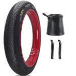 SIMEIQI 20"X4.0" Inch E-Bike Fat Bike 1 Tire and 1 Inner Tube Electric Tricycle Tyres Foldable Replacement Tire for City Commuter Ebike Street Road Pavement Park or Urban Mountain Bicycle