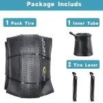 SIMEIQI 20"X4.0" Inch E-Bike Fat Bike 1 Tire and 1 Inner Tube Electric Tricycle Tyres Foldable Replacement Tire for City Commuter Ebike Street Road Pavement Park or Urban Mountain Bicycle