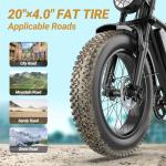 VOLTVOGUE Electric ebike | Full Suspension | Peak 1500w Motor | 31MPH Top Speed | Range 40-70 Miles | 48V 960Wh Removable Battery | LED Headlights | 20-Inch All-Terrain Fat Tires |