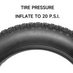 Hycline Fat Bike Replacement Tire: 20x4.0 Inch Puncture Resistant Folding MTB Bicycle Tires, All Terrain High-Density Bike Tires with Street or Trail Riding-Black