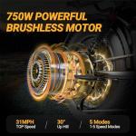 VOLTVOGUE Electric ebike | Full Suspension | Peak 1500w Motor | 31MPH Top Speed | Range 40-70 Miles | 48V 960Wh Removable Battery | LED Headlights | 20-Inch All-Terrain Fat Tires |