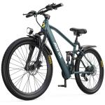 Aairsk Electric Bike 24", 23Mph Speed 13Ah Battery & 750W Peak Motor, 21-Speed & Dual Suspension, Max Range 40 Miles, Electric Mountain Bicycle for Adults (24 Inch GT900, Cyan)