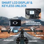 Aairsk Electric Bike 24", 23Mph Speed 13Ah Battery & 750W Peak Motor, 21-Speed & Dual Suspension, Max Range 40 Miles, Electric Mountain Bicycle for Adults (24 Inch GT900, Cyan)