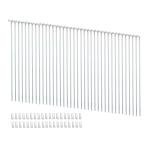 goucrro Bike Spokes Electric Bicycle E-Bike Tricycle Wheel Silver Spokes 12G 2.5mm Steel 45mm-254mm with Nipples 38pcs(Silver,12G-129mm)