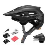 KINGBIKE Mountain Bike Helmet MTB Ebike Helmets for Adults Men Women Professional Trail Enduro XC Cross Country NTA-8776 E-Bike Certified (Matte Black, M)