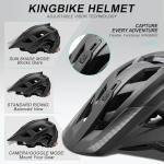 KINGBIKE Mountain Bike Helmet MTB Ebike Helmets for Adults Men Women Professional Trail Enduro XC Cross Country NTA-8776 E-Bike Certified (Matte Black, M)