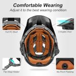 KINGBIKE Mountain Bike Helmet MTB Ebike Helmets for Adults Men Women Professional Trail Enduro XC Cross Country NTA-8776 E-Bike Certified (Matte Black, M)