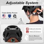 KINGBIKE Mountain Bike Helmet MTB Ebike Helmets for Adults Men Women Professional Trail Enduro XC Cross Country NTA-8776 E-Bike Certified (Matte Black, M)