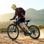 ZDZA Electric Bike, 1000W Peak Motor, 26” E Bike for Adults, 40 Miles Range & 22 Mph Ebike, Electric Bicycle for Commute, 7 Speed & Colorful LCD Display (Light Blcak)