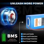 SOLLVIE 36V/48V 8Ah 20Ah Lithium Battery Pack Built-in 30A BMS, Includes 2A Charger, XT60 SM Connector, Rechargeable Battery for DIY Projects